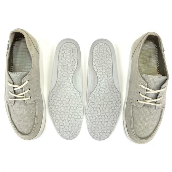 Reef Deckhand 2 TX Women Sneaker Sz 8 Gray/Ocean Canvas Comfort Lace-Tie Low Top - Picture 7 of 14